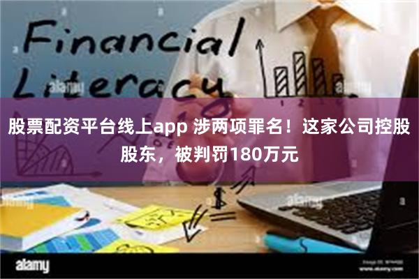 股票配资平台线上app 涉两项罪名！这家公司控股股东，被判罚180万元