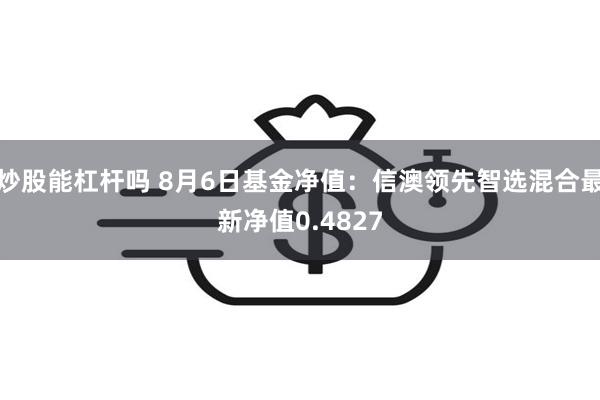 炒股能杠杆吗 8月6日基金净值：信澳领先智选混合最新净值0.4827