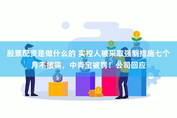 股票配资是做什么的 实控人被采取强制措施七个月不披露，中青宝被罚！公司回应